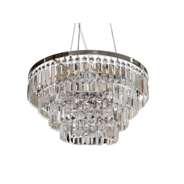 Stylowa lampa w stylu glamour, z transparentnego, kryształowego szkła