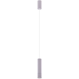 Biała, nowoczesna lampa wisząca w kształcie tuby, na gwint GU10