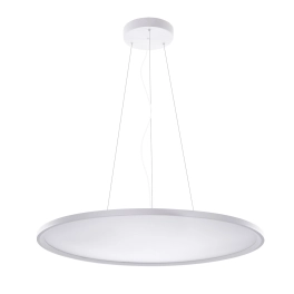Duża, okrągła, biała lampa wisząca Ø100cm, sterowana aplikacją