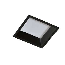 Czarna, nowoczesna oprawa podtynkowa, zintegrowany LED 3000K 10,2cm