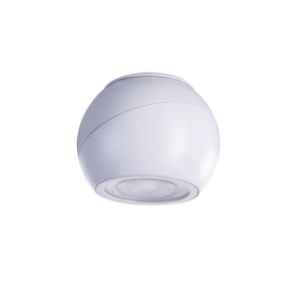 Biały, obrotowy spot, downlight natynkowy w kształcie kuli LED 3000K