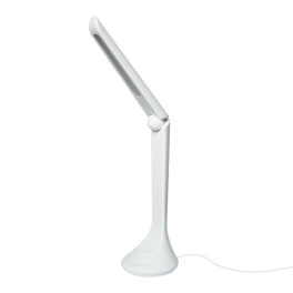 Młodzieżowa biała lampka biurkowa LED z regulowanym ramieniem