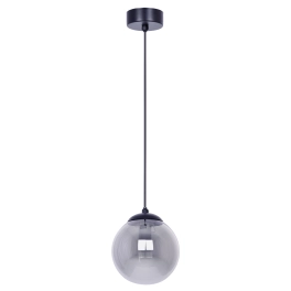 Ponadczasowa lampa wisząca z grafitowym kloszem w kształcie kuli
