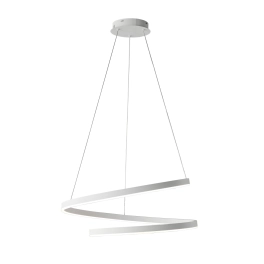 Biała lampa wisząca w kształcie wstążki, LED o neutralnej barwie