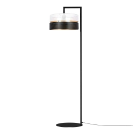 Unikalna lampa podłogowa w czarno-białym kolorze, do salonu