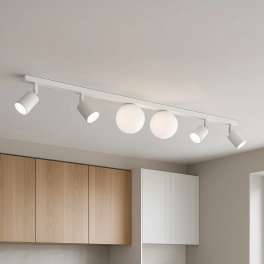 Podłużna lampa sufitowa w kolorze białym do garderoby ANDI