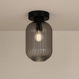 Lampa sufitowa na jedną żarówkę E27 z dużym kloszem SILVA