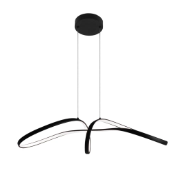 Lampa wisząca LED w kolorze czarnym o nietypowym kształcie do jadalni SNOW