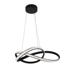 Lampa wisząca LED w kształcie splecionej wstęgi w kolorze czarnym FONDI
