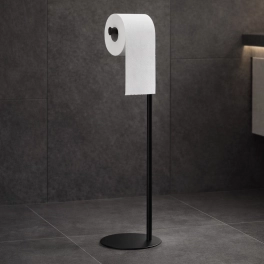 Stojak na papier toaletowy na okrągłej podstawie, czarny