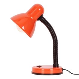 Pomarańczowa młodzieżowa lampka biurkowa z regulowanym ramieniem