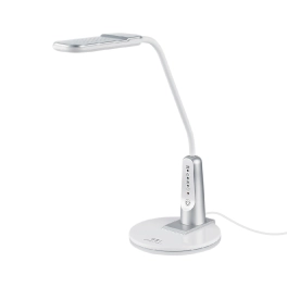 Elegancka, biało-szara lampka młodzieżowa LED z trzema trybami pracy