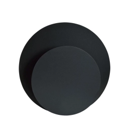 Minimalistyczny kinkiet ścienny, dwa okręgi w czarnym kolorze