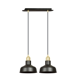 Podwójna lampa wisząca w stylu industrialnym, oświetlenie stołu