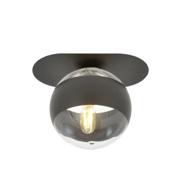 Punktowa lampa sufitowa z okrągłym kloszem, designerski spot