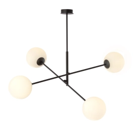 Lampa sufitowa o minimalistycznym kształcie z okrągłymi kloszami