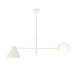 Designerska, asymetryczna lampa wisząca do nowoczesnego salonu