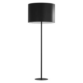 Klasyczna czarna lampa podłogowa na jedną żarówkę z dużym gwintem