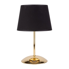 Lampka stołowa w stylu glamour, złota, błyszcząca podstawa