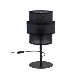 Klasyczna, prosta lampka stołowa na szafkę nocną, podwójny abażur