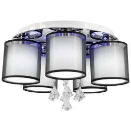 Lampa sufitowa z abażurami z podwójnymi ściankami z modułem LED