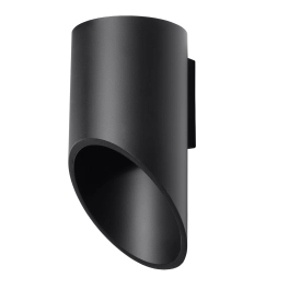 Czarna, nowoczesna, minimalistyczna lampa ścienna na gwint G9