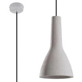 Industrialna, betonowa lampa wisząca, idealna do pomieszczeń loftowych