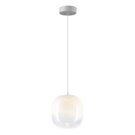 Lampa wisząca LED o regulowanej wysokości, szklany klosz
