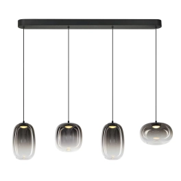 Lampa wisząca LED w stylu loftowym, cztery zwisy na listwie