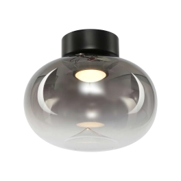 Lampa sufitowa LED z kloszem w kolorze czarnym, gradient, loft