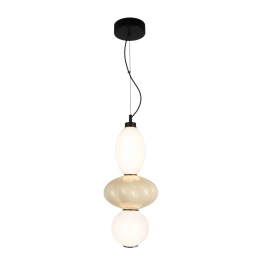 Lampa wisząca LED ze szklanymi kloszami do sypialni