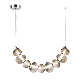 Lampa wisząca LED do nowoczesnego salonu, szklane klosze