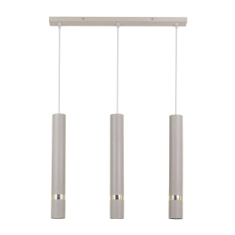 Lampa wisząca, trzy tuby na żarówki GU10 w kolorze kaszmirowym