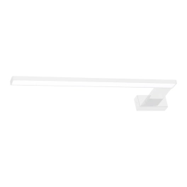 Biała, łazienkowa lampa ścienna, kinkiet LED boczny, prawy, prosty