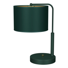 Zielona lampka stołowa na szafeczkę nocną do stylowej sypialni VERDE