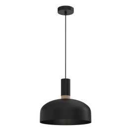 Minimalistyczna lampa wisząca do stylowej kuchni, kopułowy zwis