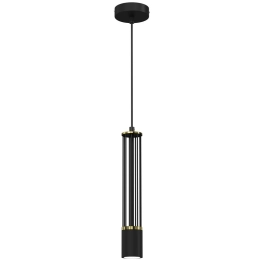 Czarna, nowoczesna lampa wisząca, pojedyncza tuba do każdego wnętrza ESTILO