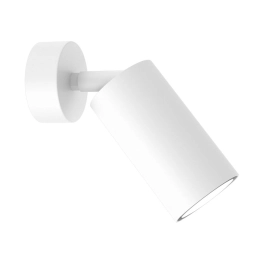 Biały reflektor ścienny z ruchomą tubą, minimalistyczny kinkiet