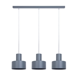 Grafitowa lampa wisząca z trzema zwisami na żarówki E27 RIF