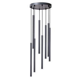 Lampa wisząca do jadalni, osiem wąskich tub, 8 x G9 SOPEL
