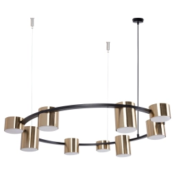 Dziewięciopunktowa lampa wisząca ze spotami, glamour KODO