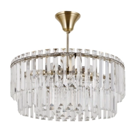 Kryształowa, elegancka lampa wisząca do salonu w stylu glamour