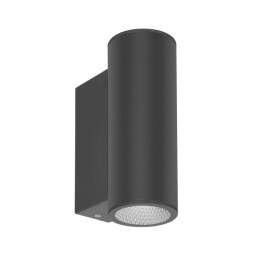 Czarna, dwukierunkowa lampa elewacyjna tuba LED 14W 4000K 15,5cm