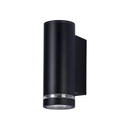 Jednostronna lampa elewacyjna, czarna tuba na żarówkę GU10 17,8cm