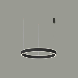 Designerski żyrandol LED, obręcz ⌀60cm świecąca w górę i w dół