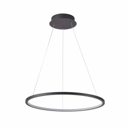 Nowoczesna lampa wisząca LED na regulowanych zwisach ⌀80cm