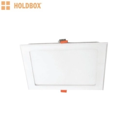 Biała, kwadratowa lampa sufitowa wpuszczana o boku 30cm LED 3000K