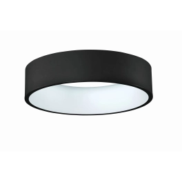 Duża, czarno-biała, okrągła lampa sufitowa, plafon LED do salonu