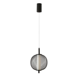 Nowoczesna lampa wisząca LED w stylu loftowym, druciana kula