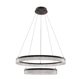 Lampa wisząca LED w kolorze czarnym, dwa okręgi